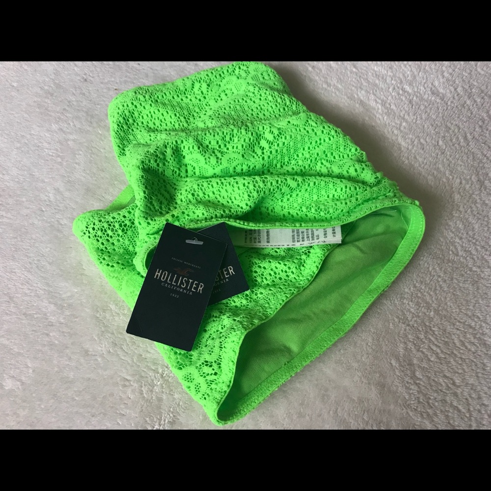 Hollister Neon Green Bandeau NWT Med
